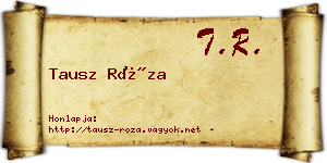 Tausz Róza névjegykártya